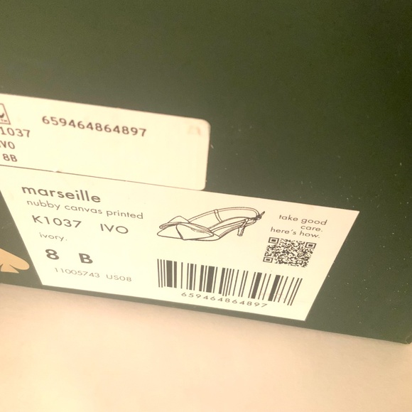 Kate Spade Marseille Ivory White Satin Bow Slingback Pumps Kitten Heel Shoes 8 - Picture 13 of 16